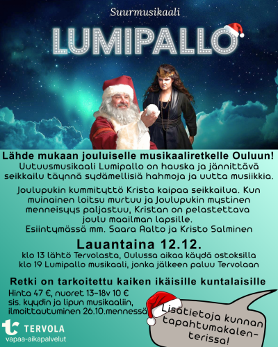 Lumipallo 12.12.2026 mainos lehteen